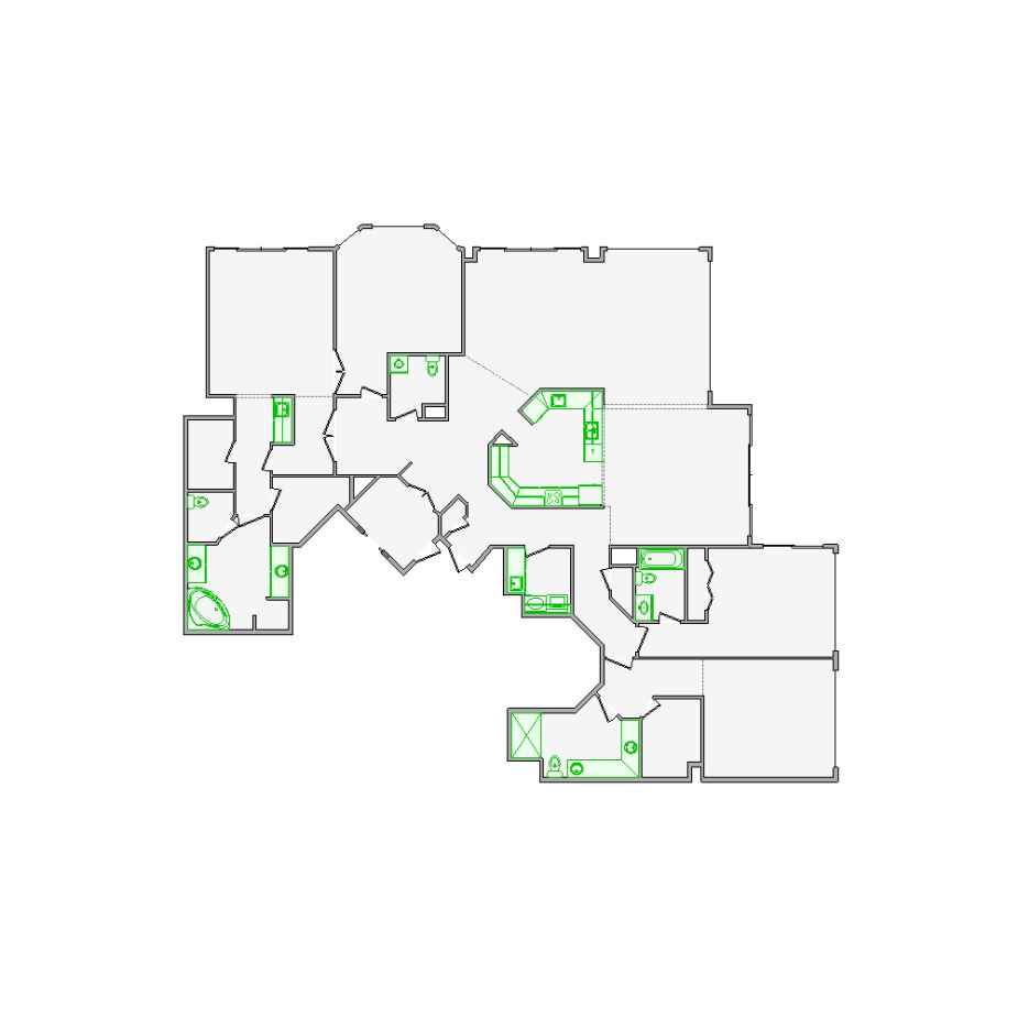 High-detail Xactimate interior sketch for 5000 sq ft commercial insurance claims