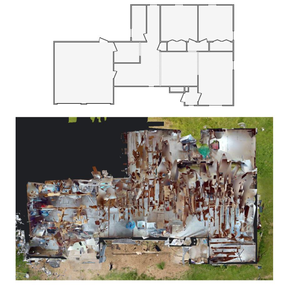 Expertly crafted interior sketches from distorted Matterport scans (1001-2000 SF) for Xactimate. Ensuring precise layouts for claims and repairs.