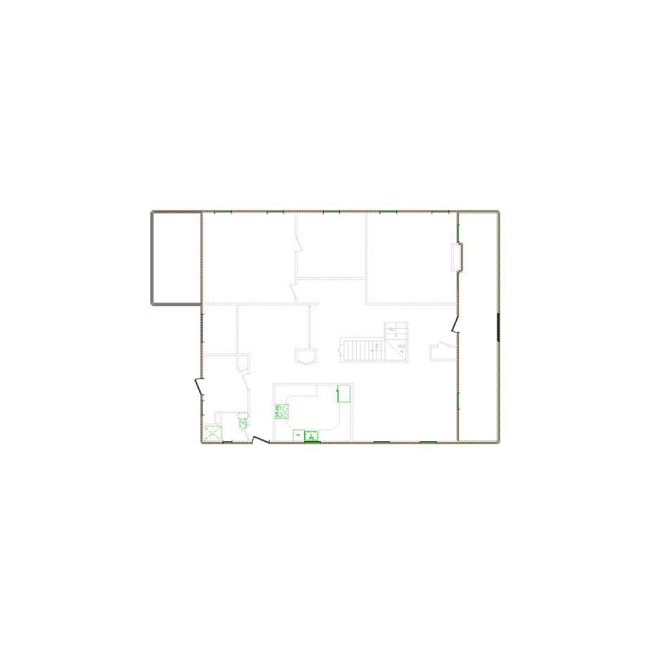 Detailed exterior sketch (2001-2500 SF) based on interior layout provided by the client or created by us. Suitable for siding, paint, and wall estimates.