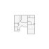 Simple interior sketch for Xactimate (2501-3000 SF). Perfect for partial renovations, such as updating floors, walls, or ceilings, without full detailing.