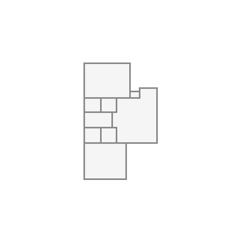 Simple interior sketch for Xactimate (5501-6000 SF). Perfect for partial renovations, such as updating floors, walls, or ceilings, without full detailing.