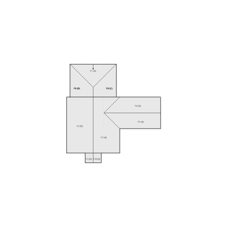 Roof sketch of a residential structure with a roof area (11-20 SQ), ideal for damage assessment and restoration purposes in Xactimate.