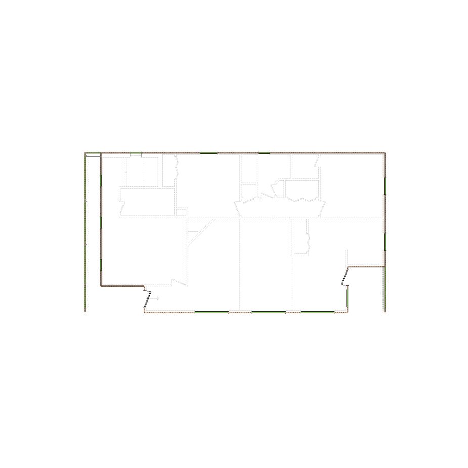 Simple exterior sketch based on interior layout (1001-1500 SF), either provided by the client or created by us, suitable for estimating in Xactimate.