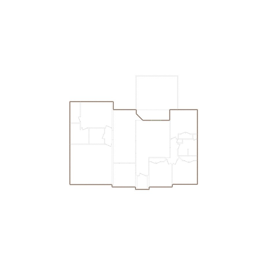 Simple exterior sketch based on interior layout (2501-3000 SF), either provided by the client or created by us, suitable for estimating in Xactimate.