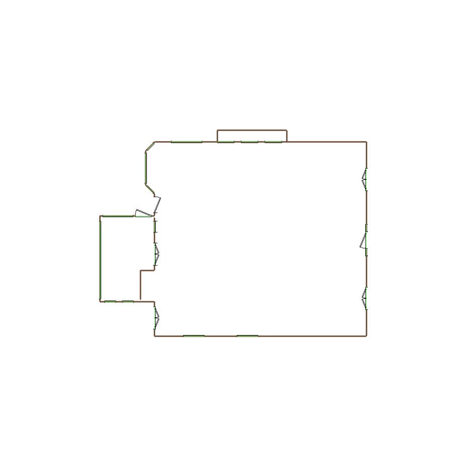 Simple exterior sketch of a residential structure (21-30 SQ), based on aerial imagery, used for estimating and documentation purposes in Xactimate.