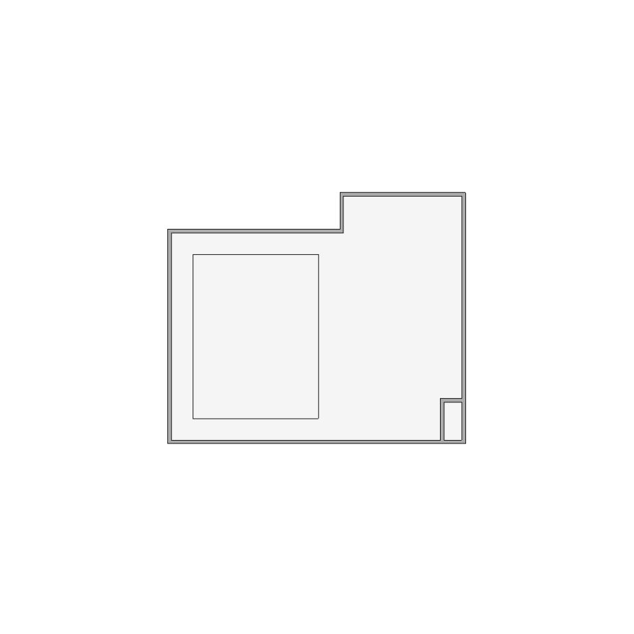 Simple interior sketch for Xactimate (501-1000 SF). Perfect for partial renovations, such as updating floors, walls, or ceilings, without full detailing.