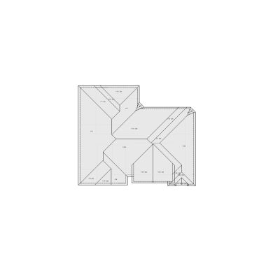 Roof sketch of a residential structure with a roof area (31-40 SQ), ideal for damage assessment and restoration purposes in Xactimate.