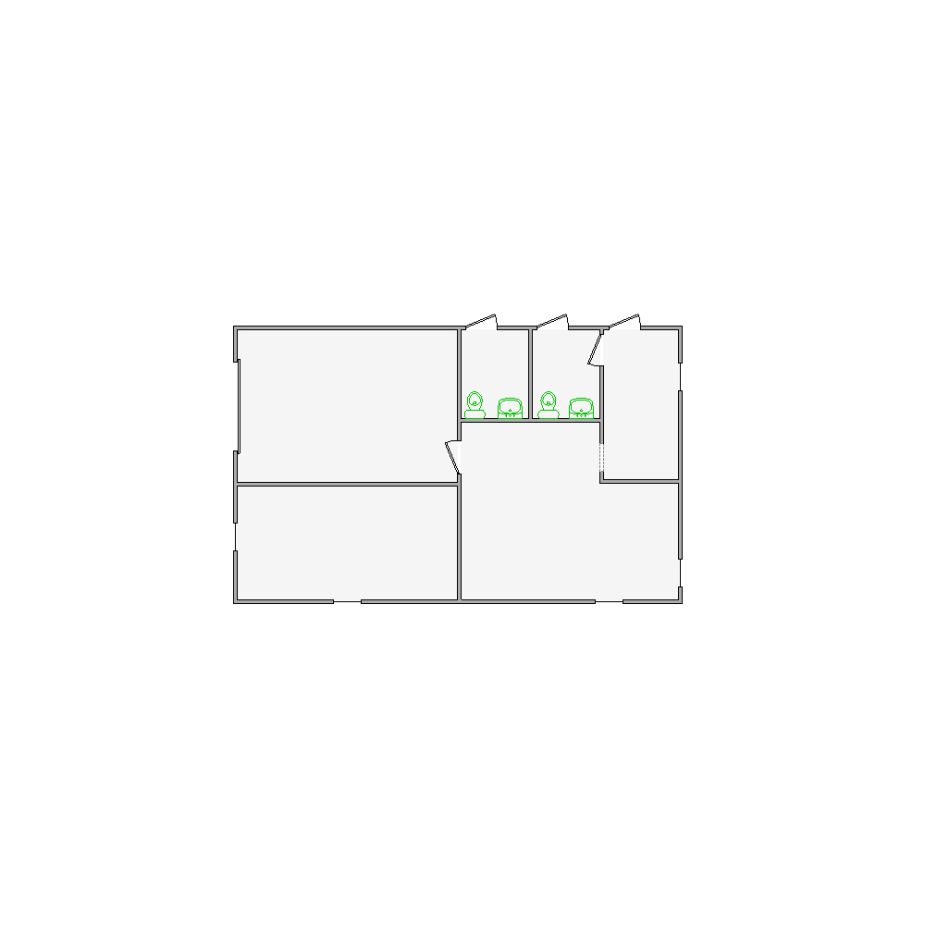 Detailed commercial interior sketch for Xactimate (501-1000 SF). Accurate layouts for damage assessment, insurance claims, and restoration projects.