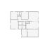 Simple interior sketch for Xactimate (1001-1500 SF). Perfect for partial renovations, such as updating floors, walls, or ceilings, without full detailing.