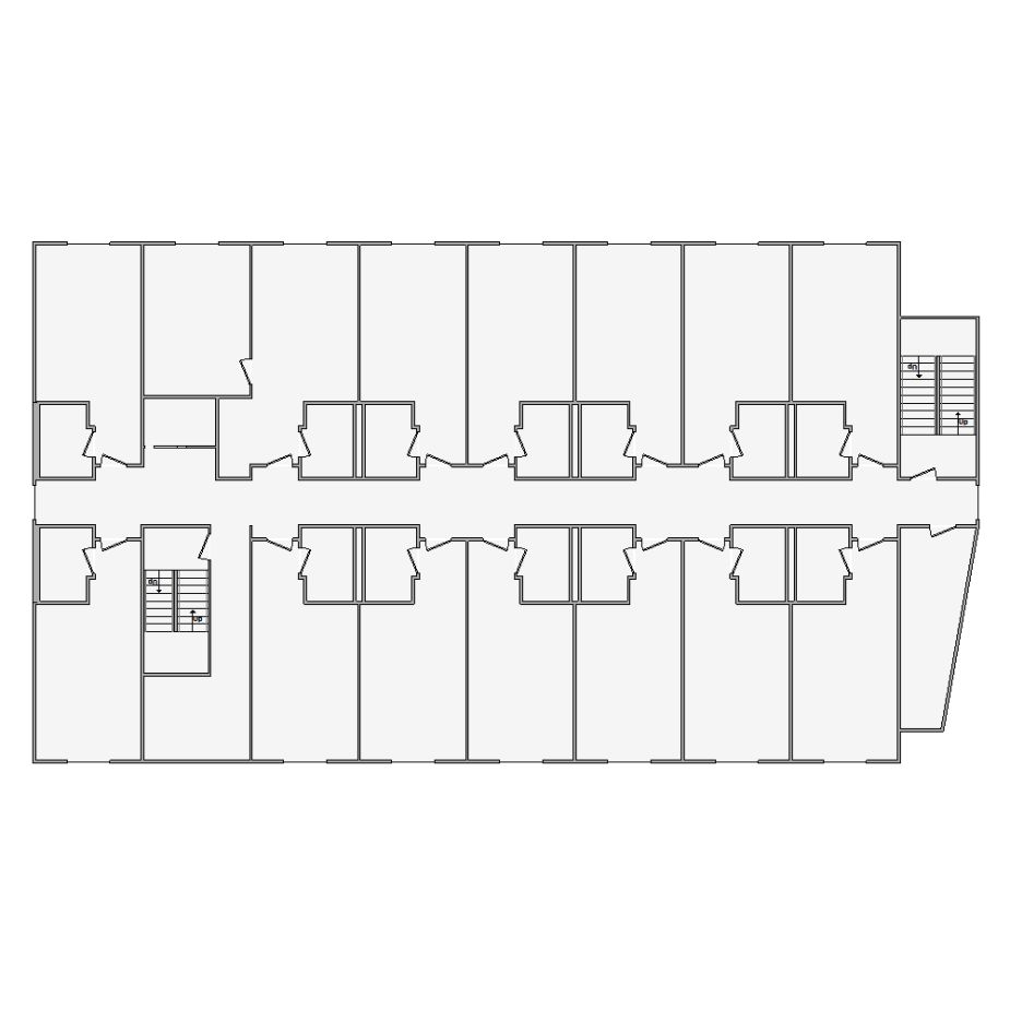 Detailed commercial interior sketch for Xactimate (5501-6000 SF). Accurate layouts for damage assessment, insurance claims, and restoration projects.