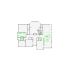 Detailed interior sketch for Xactimate (7001-10000 SF) for damage assessment and restoration. Includes doors, windows, ceilings, kitchen and bathroom symbols.
