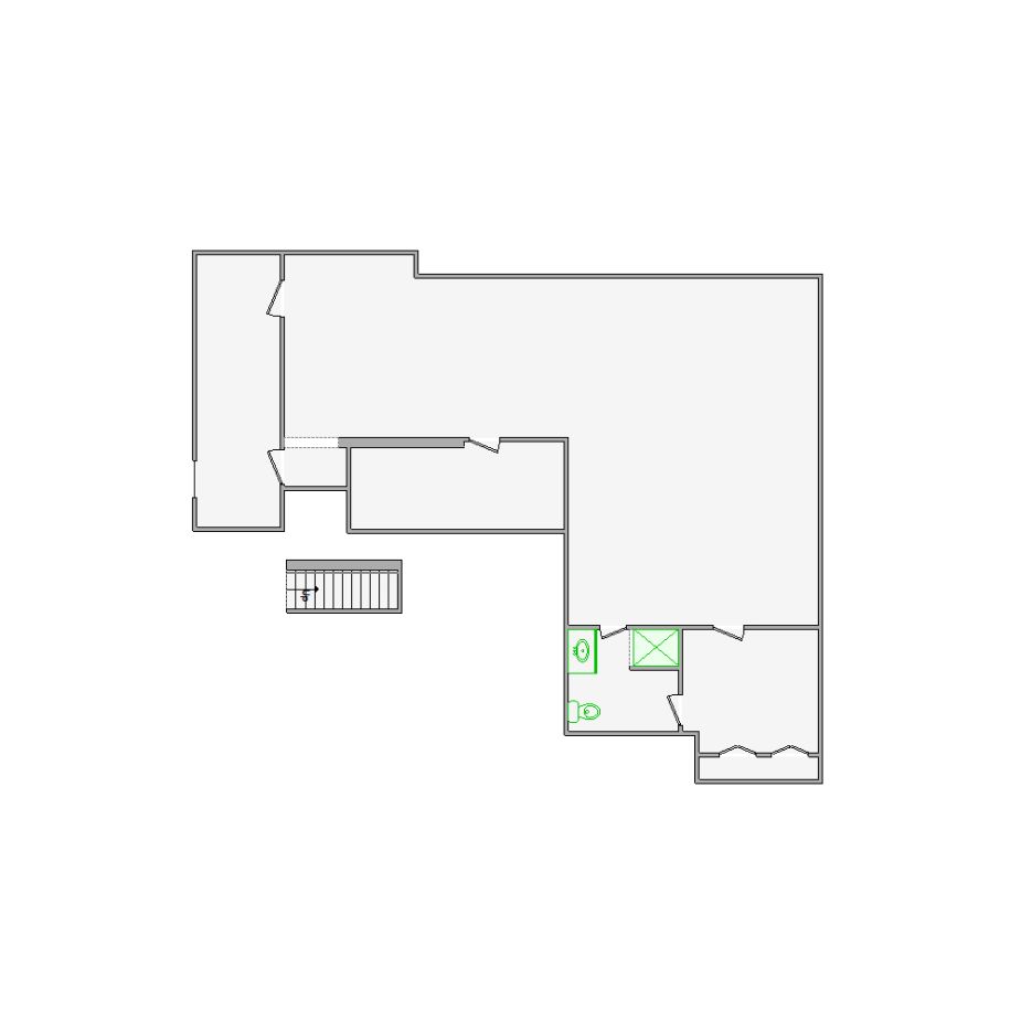 Detailed interior sketch for Xactimate (4501-5000 SF) for damage assessment and restoration. Includes doors, windows, ceilings, kitchen and bathroom symbols.