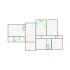 Simple interior sketch for Xactimate (1501-2000 SF). Perfect for partial renovations, such as updating floors, walls, or ceilings, without full detailing.