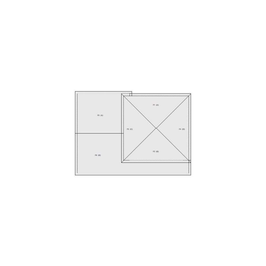 Roof sketch of a residential structure with a roof area (21-30 SQ), ideal for damage assessment and restoration purposes in Xactimate.