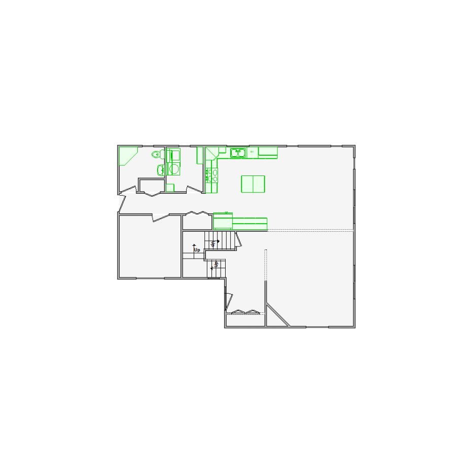 Detailed interior sketch for Xactimate (2501-3000 SF) for damage assessment and restoration. Includes doors, windows, ceilings, kitchen and bathroom symbols.