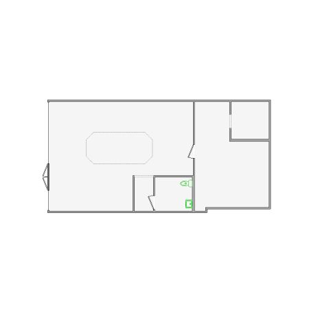 Detailed commercial interior sketch for Xactimate (1001-1500 SF). Accurate layouts for damage assessment, insurance claims, and restoration projects.