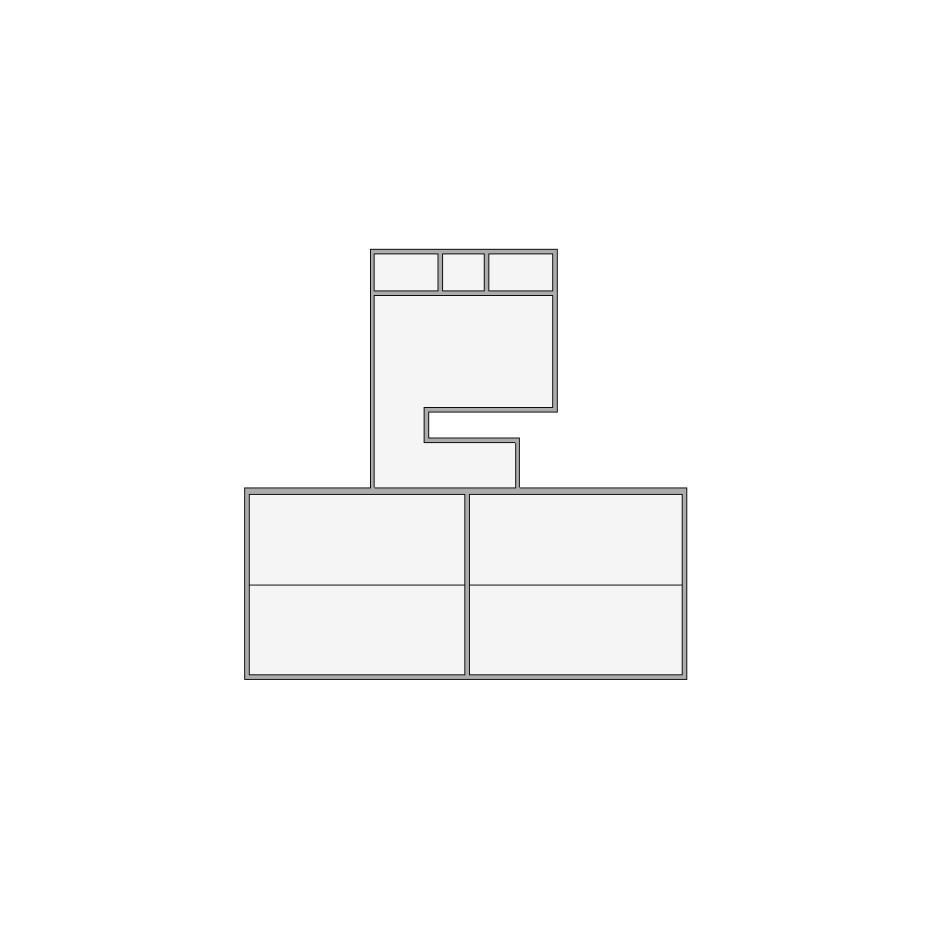 Simple interior sketch for Xactimate (1501-2000 SF). Perfect for partial renovations, such as updating floors, walls, or ceilings, without full detailing.