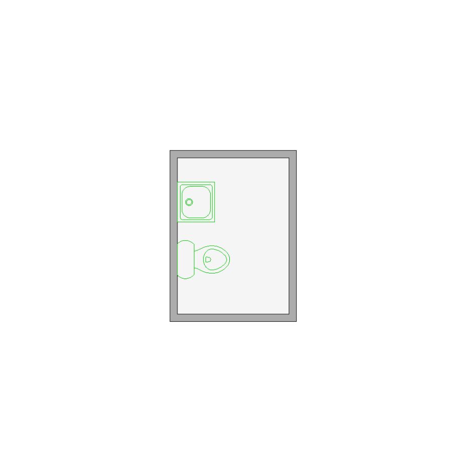 Simple interior sketch for Xactimate (1-100 SF). Perfect for partial renovations, such as updating floors, walls, or ceilings, without full detailing.