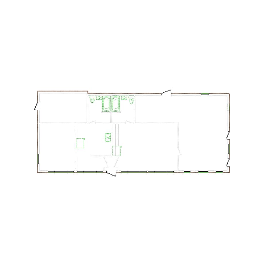 Detailed exterior sketch (1501-2000 SF) based on interior layout provided by the client or created by us. Suitable for siding, paint, and wall estimates.