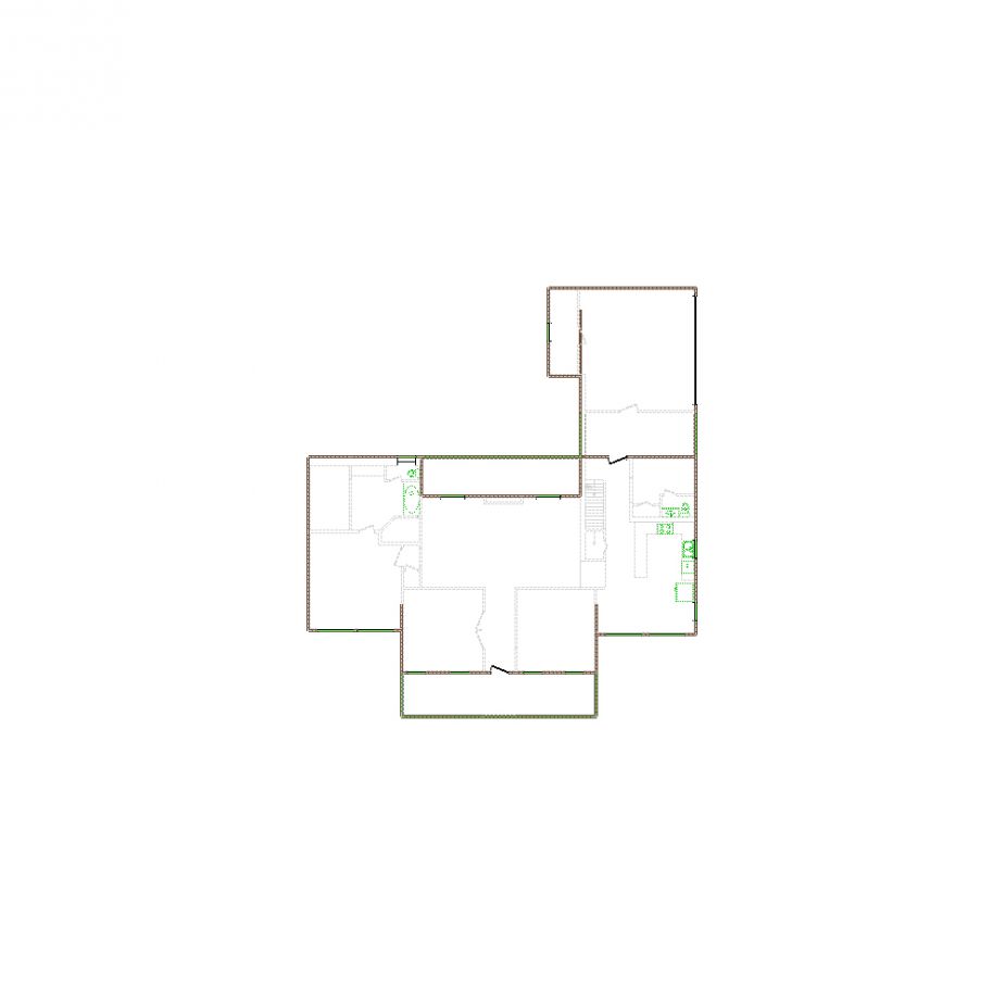 Detailed exterior sketch (3501-4000 SF) based on interior layout provided by the client or created by us. Suitable for siding, paint, and wall estimates.