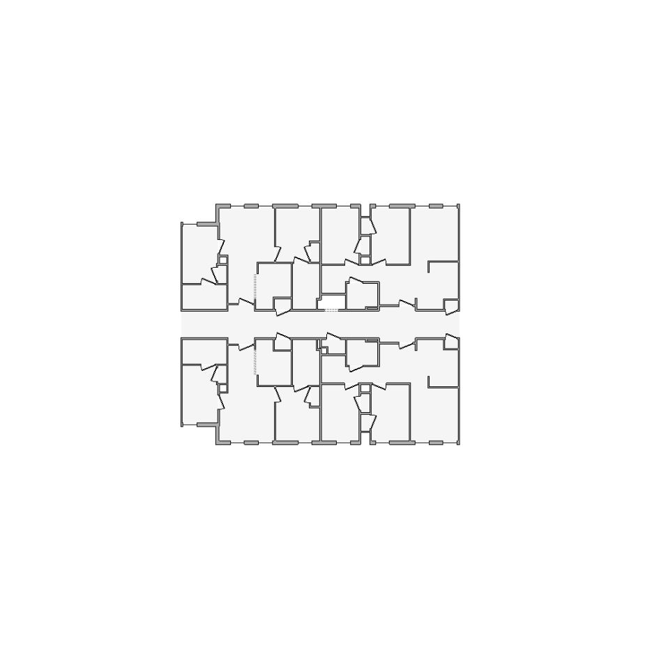Detailed commercial interior sketch for Xactimate (2501-3000 SF). Accurate layouts for damage assessment, insurance claims, and restoration projects.