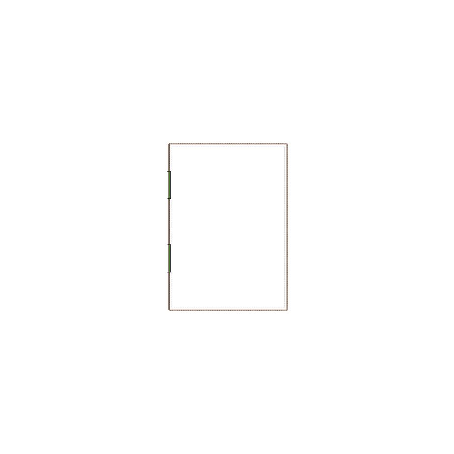 Simple exterior sketch based on interior layout (251-500 SF), either provided by the client or created by us, suitable for estimating in Xactimate.