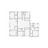 Simple interior sketch for Xactimate (2001-2500 SF). Perfect for partial renovations, such as updating floors, walls, or ceilings, without full detailing.