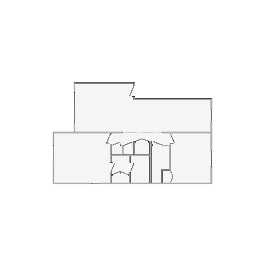 Simple interior sketch for Xactimate (501-1000 SF). Perfect for partial renovations, such as updating floors, walls, or ceilings, without full detailing.
