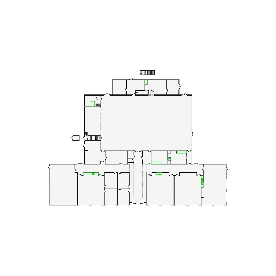 Detailed commercial interior sketch for Xactimate (14001-18000 SF). Accurate layouts for damage assessment, insurance claims, and restoration projects.