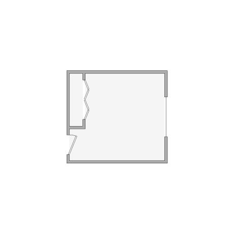 Simple interior sketch for Xactimate (101-250 SF). Perfect for partial renovations, such as updating floors, walls, or ceilings, without full detailing.