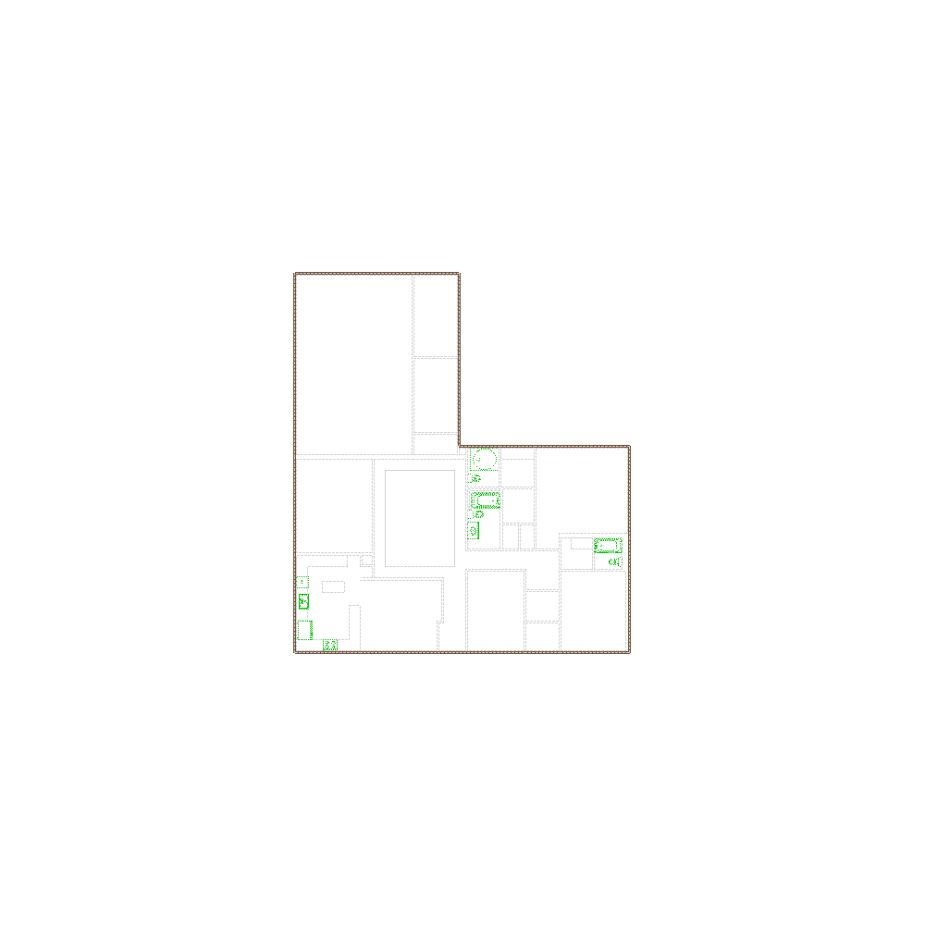 Simple exterior sketch based on interior layout (2501-3000 SF), either provided by the client or created by us, suitable for estimating in Xactimate.