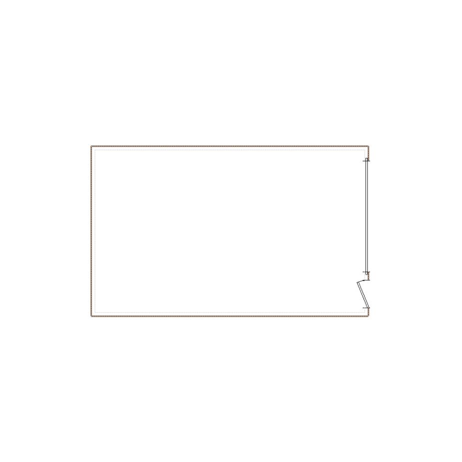 Simple exterior sketch based on interior layout (251-500 SF), either provided by the client or created by us, suitable for estimating in Xactimate.