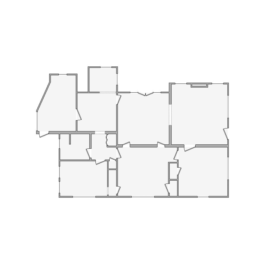 Simple interior sketch for Xactimate (2501-3000 SF). Perfect for partial renovations, such as updating floors, walls, or ceilings, without full detailing.