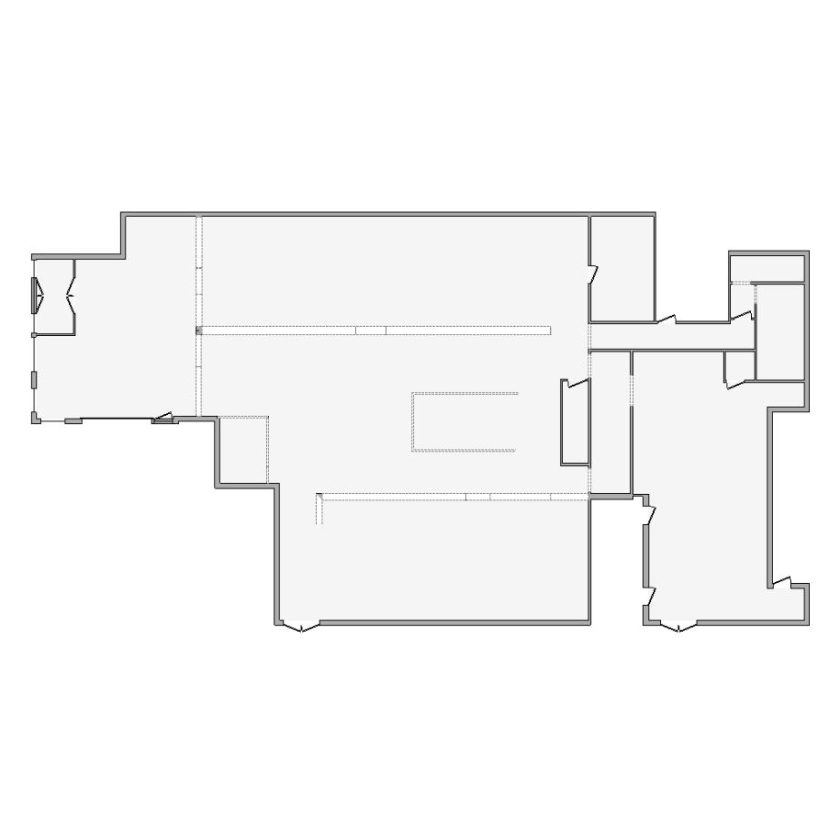 Detailed commercial interior sketch for Xactimate (6001-6500 SF). Accurate layouts for damage assessment, insurance claims, and restoration projects.