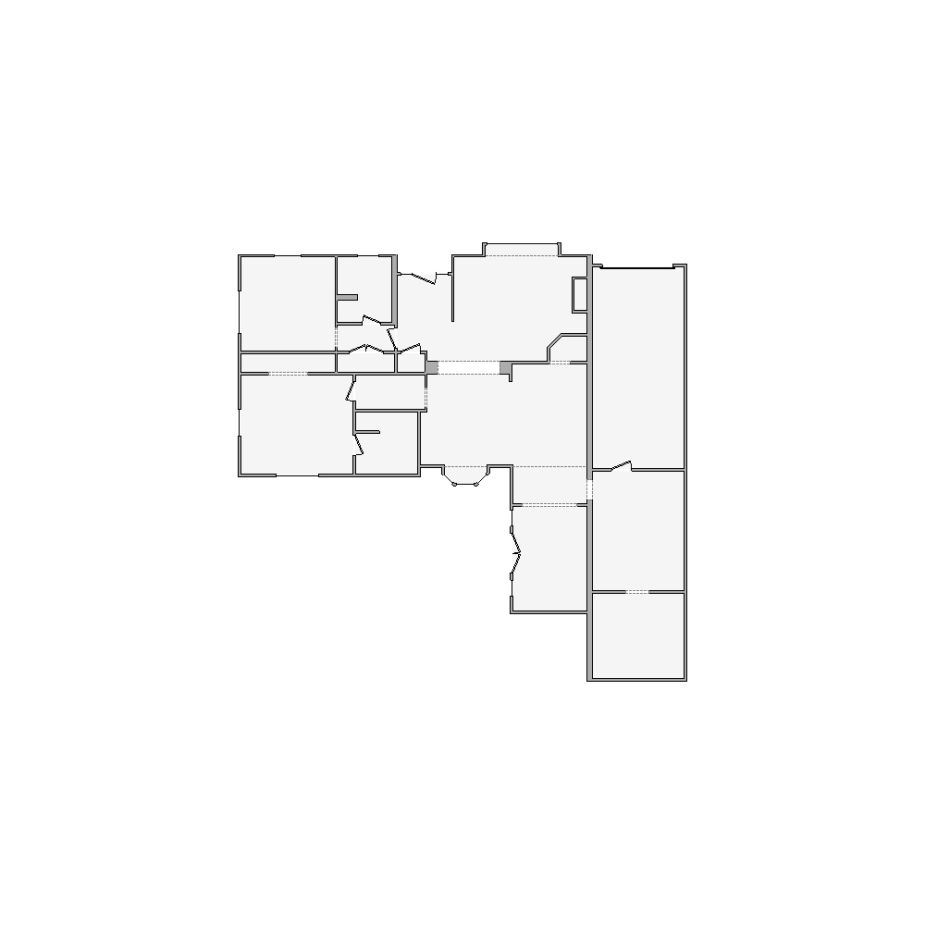 Simple interior sketch for Xactimate (2501-3000 SF). Perfect for partial renovations, such as updating floors, walls, or ceilings, without full detailing.