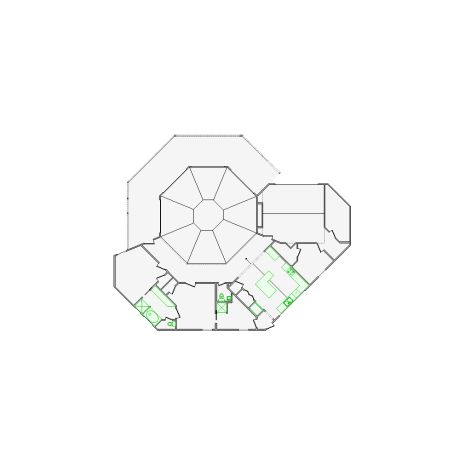 Detailed interior sketch for Xactimate (2501-3000 SF) for damage assessment and restoration. Includes doors, windows, ceilings, kitchen and bathroom symbols.