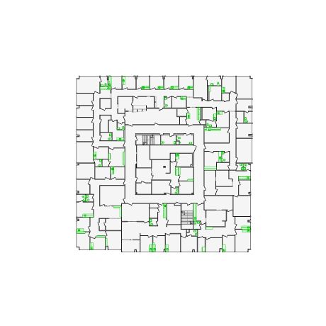 Detailed commercial interior sketch for Xactimate (53001-64000 SF). Accurate layouts for damage assessment, insurance claims, and restoration projects.