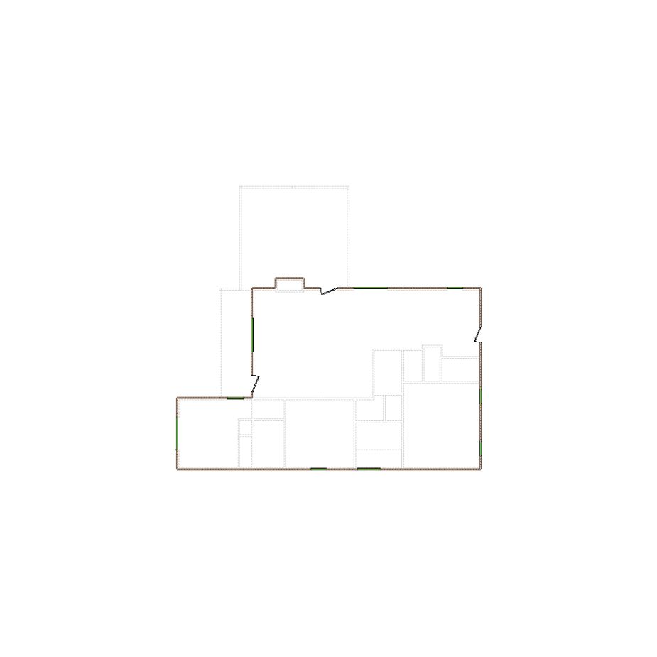 Simple exterior sketch based on interior layout (1501-2000 SF), either provided by the client or created by us, suitable for estimating in Xactimate.