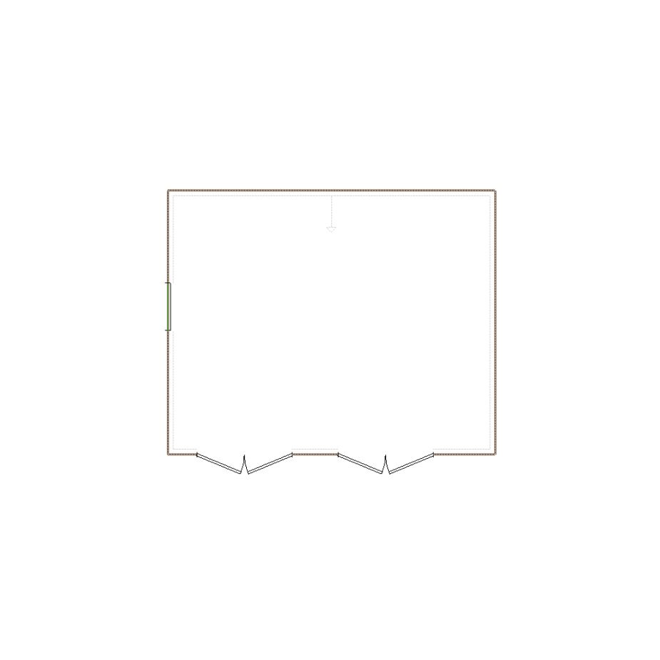 Simple exterior sketch based on interior layout (251-500 SF), either provided by the client or created by us, suitable for estimating in Xactimate.