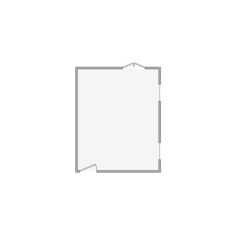 Simple interior sketch for Xactimate (101-250 SF). Perfect for partial renovations, such as updating floors, walls, or ceilings, without full detailing.
