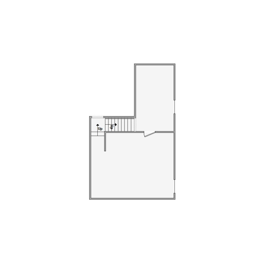 Simple interior sketch for Xactimate (1001-1500 SF). Perfect for partial renovations, such as updating floors, walls, or ceilings, without full detailing.