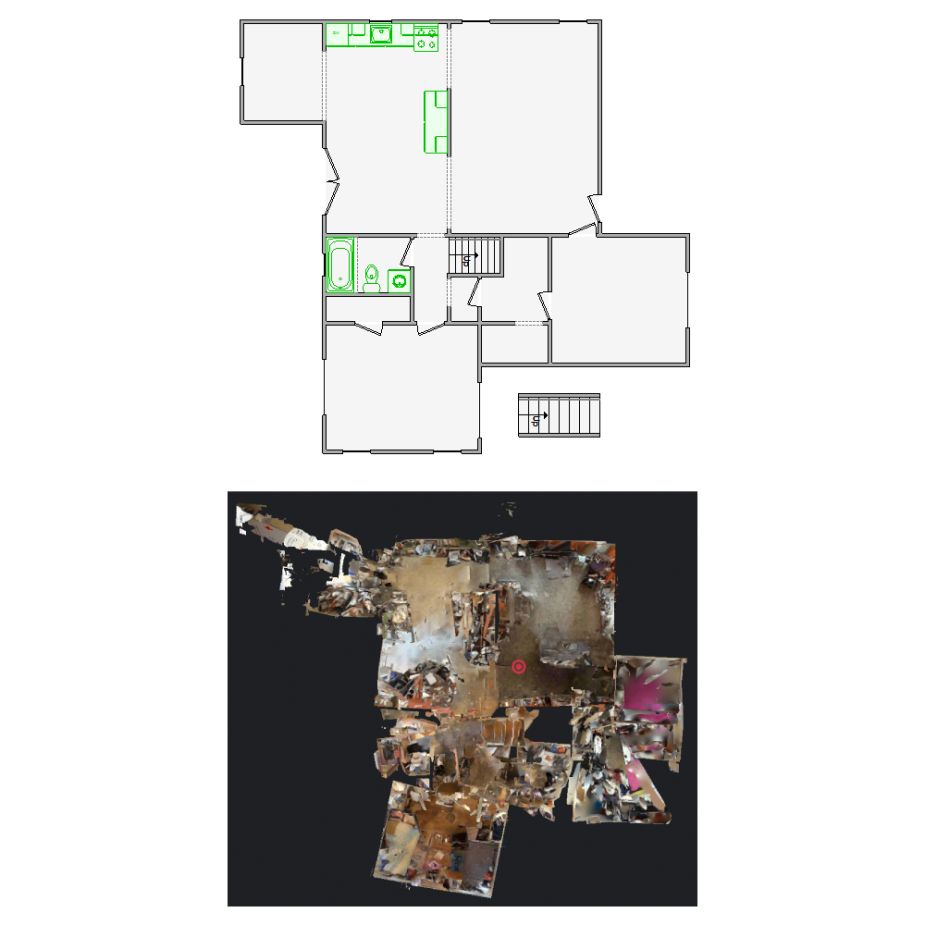 Expertly crafted interior sketches from distorted Matterport scans (1001-2000 SF) for Xactimate. Ensuring precise layouts for claims and repairs.
