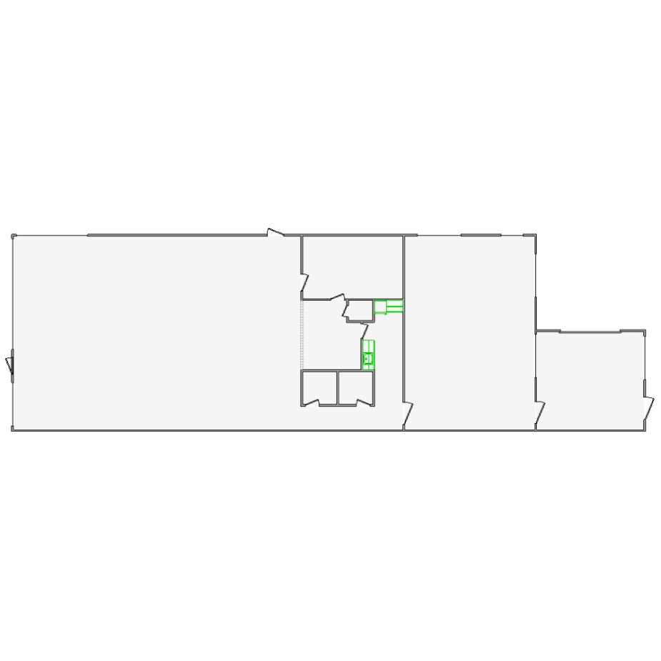 Detailed commercial interior sketch for Xactimate (3501-4000 SF). Accurate layouts for damage assessment, insurance claims, and restoration projects.