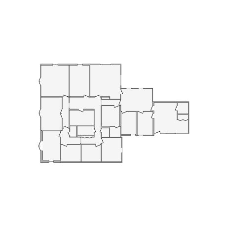 Simple interior sketch for Xactimate (4501-5000 SF). Perfect for partial renovations, such as updating floors, walls, or ceilings, without full detailing.