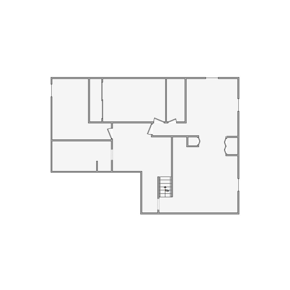 Simple interior sketch for Xactimate (4001-4500 SF). Perfect for partial renovations, such as updating floors, walls, or ceilings, without full detailing.