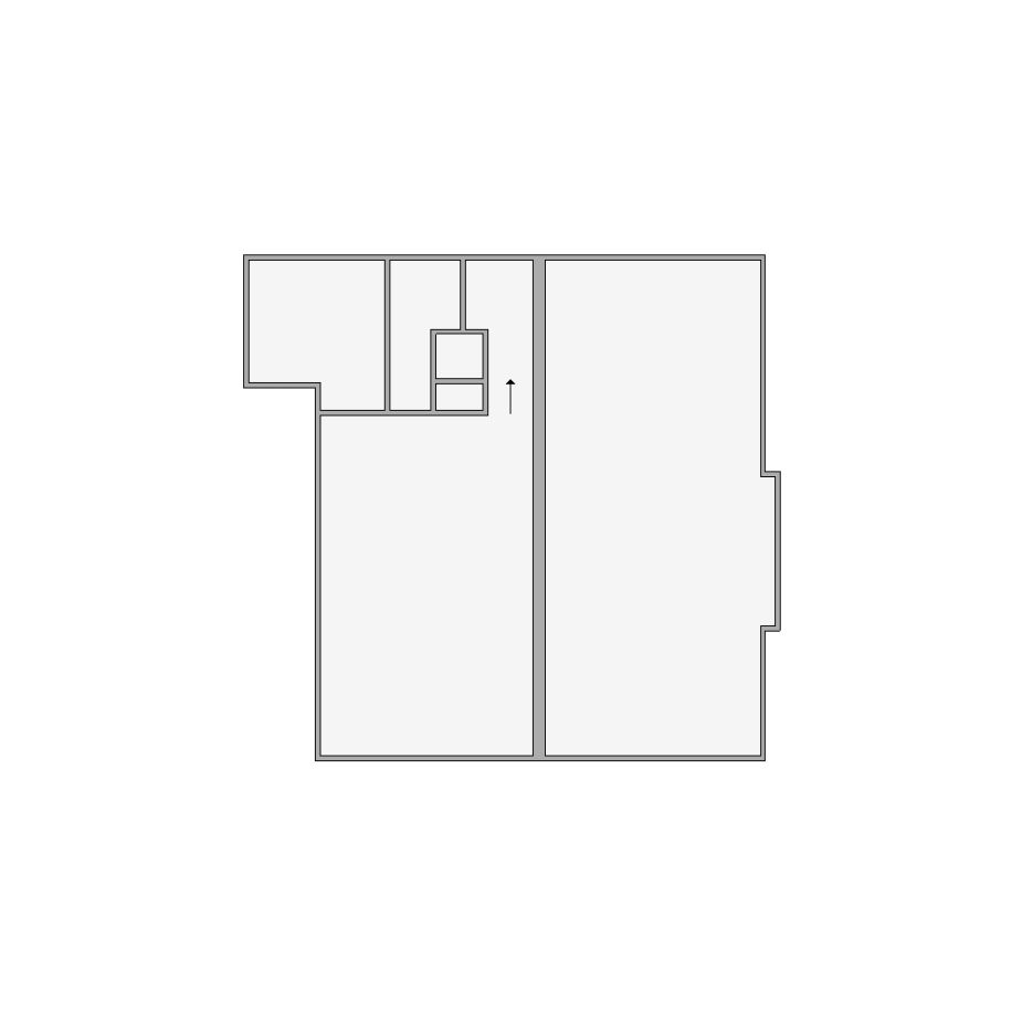Simple interior sketch for Xactimate (1001-1500 SF). Perfect for partial renovations, such as updating floors, walls, or ceilings, without full detailing.