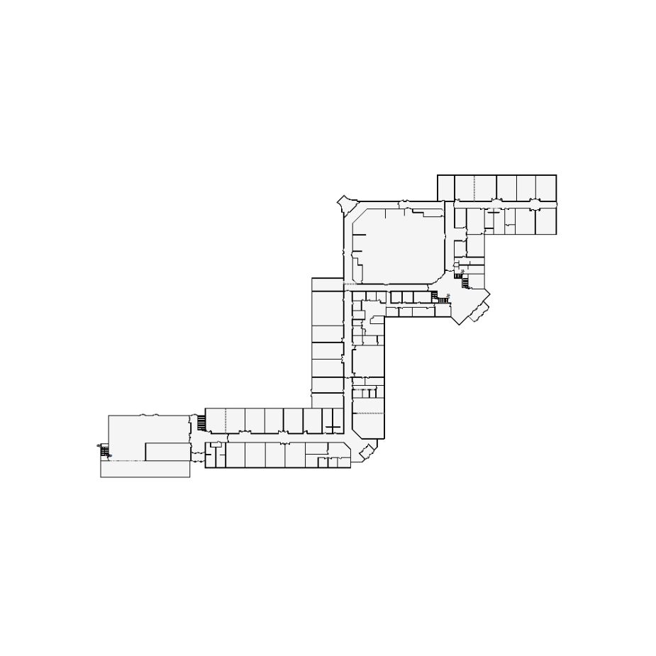 Detailed commercial interior sketch for Xactimate (64001-78000 SF). Accurate layouts for damage assessment, insurance claims, and restoration projects.