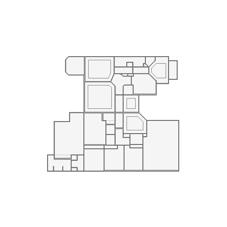 Simple interior sketch for Xactimate (4001-4500 SF). Perfect for partial renovations, such as updating floors, walls, or ceilings, without full detailing.