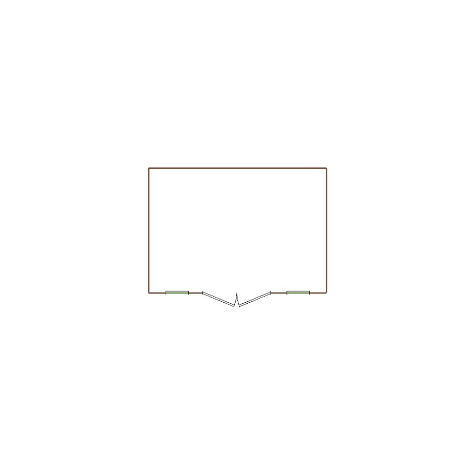 Simple exterior sketch of a residential structure (6-10 SQ), based on aerial imagery, used for estimating and documentation purposes in Xactimate.
