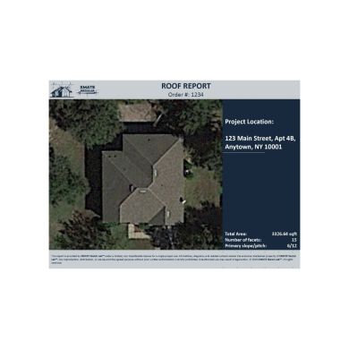 XMATE Sketch Lab Xactimate Sketch Service - detailed roof measurement report for 1-5 SQ properties.